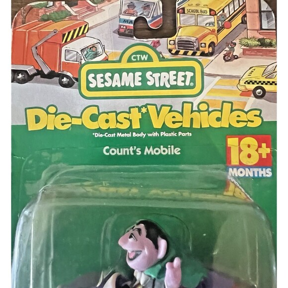 Fisher Price 1998 Sesame Street Count's Mobile Die-Cast Vehicle NIP - Picture 3 of 8
